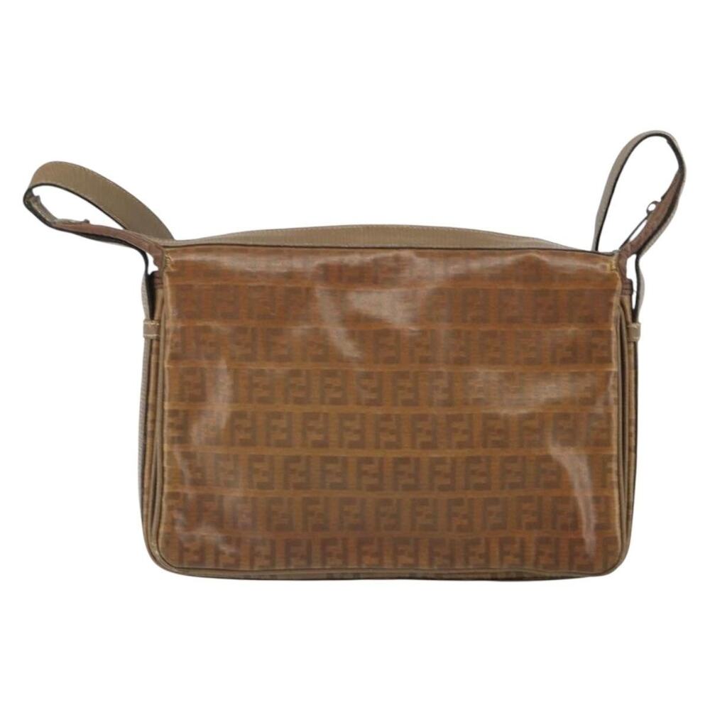 Fendi Zucchino Shoulder Bag Brown